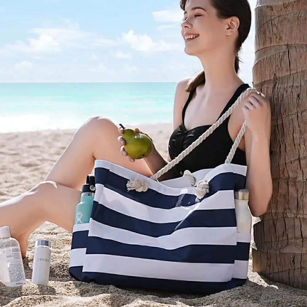Large Waterproof Sandproof Beach Tote